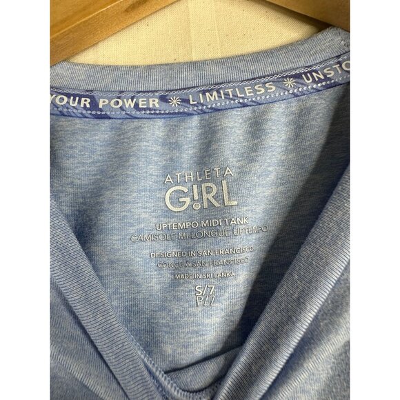 Athleta Girl Uptempo Mid Tank Camisole size Small Blue - Picture 2 of 6